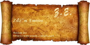 Zám Emese névjegykártya